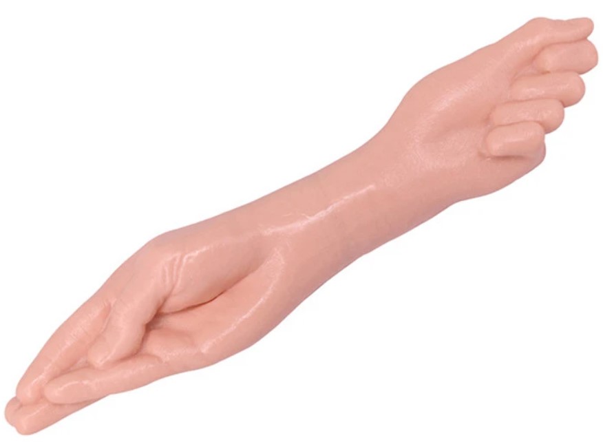 Dildo Fisting Double Hand, PVC, Natural, 36 cm, Mokko Toys, #3, Erotic24.ro