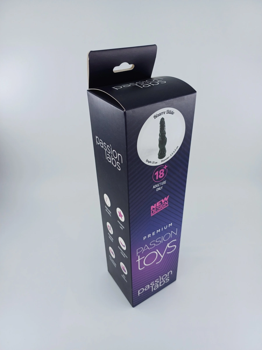 Dildo Greed cu Ventuza, PVC, Negru, 25 cm, Passion Labs, #2, Erotic24.ro