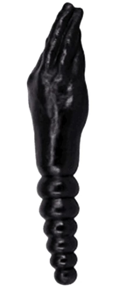 Dildo Dublu Fisting, PVC, Negru, 34 cm, Mokko Toys, Nr. 2, Erotic24.ro