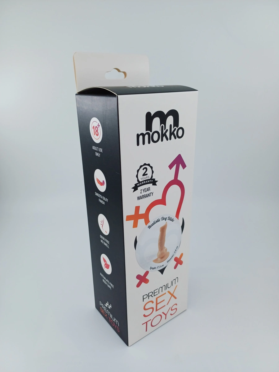 Dildo Doggy Style cu Ventuza, PVC, Natural, 17.5 cm, Mokko Toys, #2, Erotic24.ro