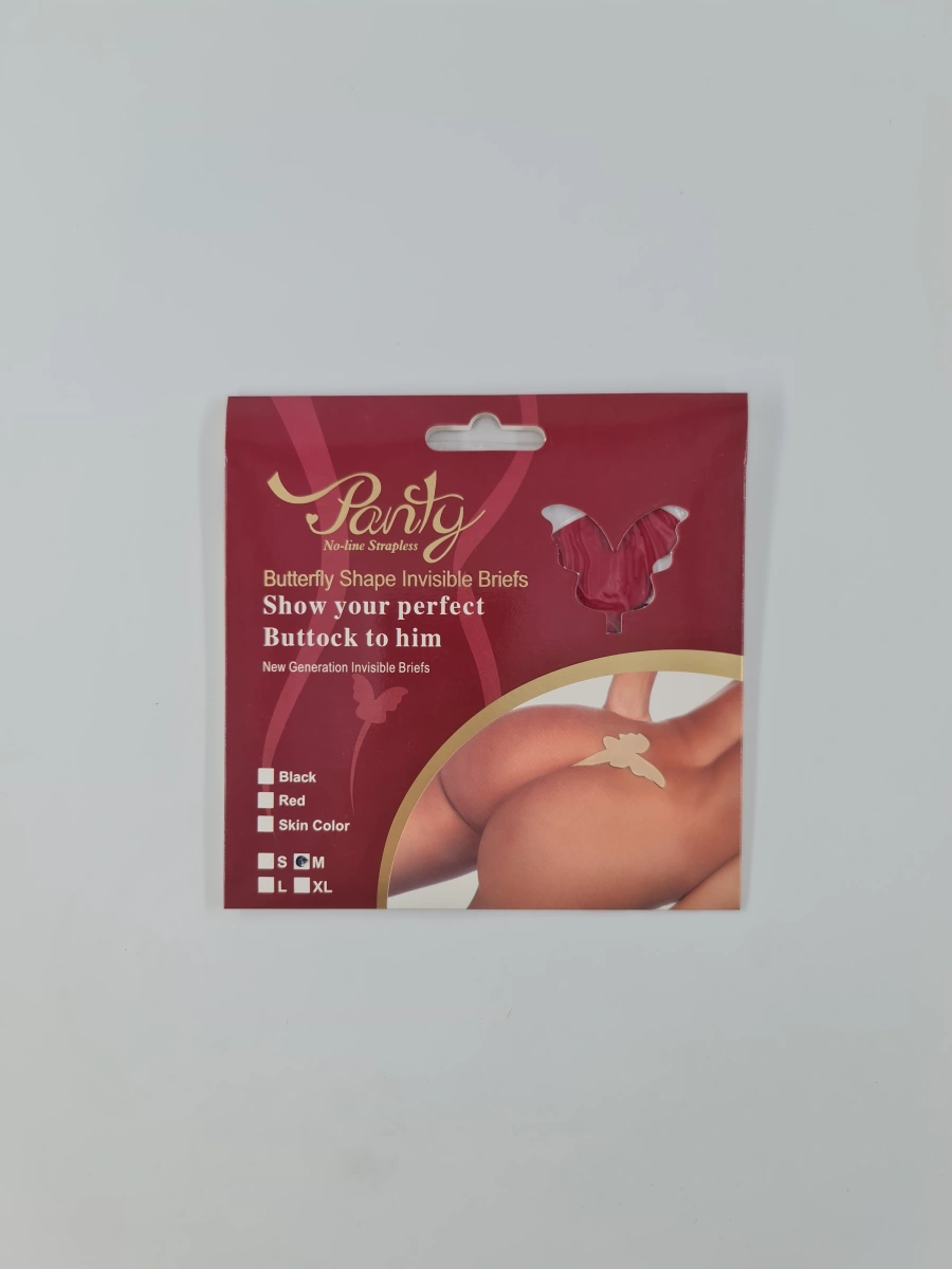 Bikini Adezivi fara Bretele, Forma Fluture, Rosu, M, #4, Erotic24.ro