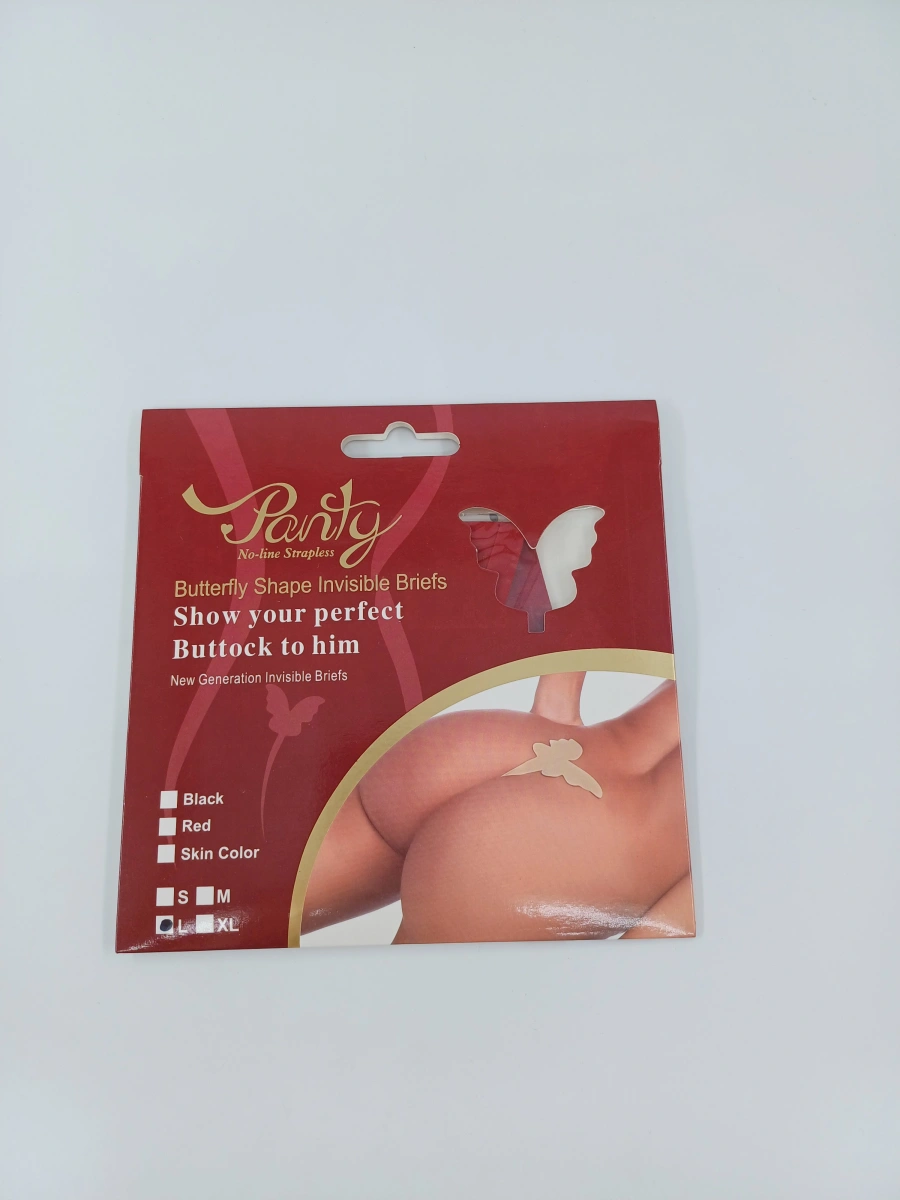 Bikini Adezivi fara Bretele, Forma Fluture, Rosu, L, #4, Erotic24.ro