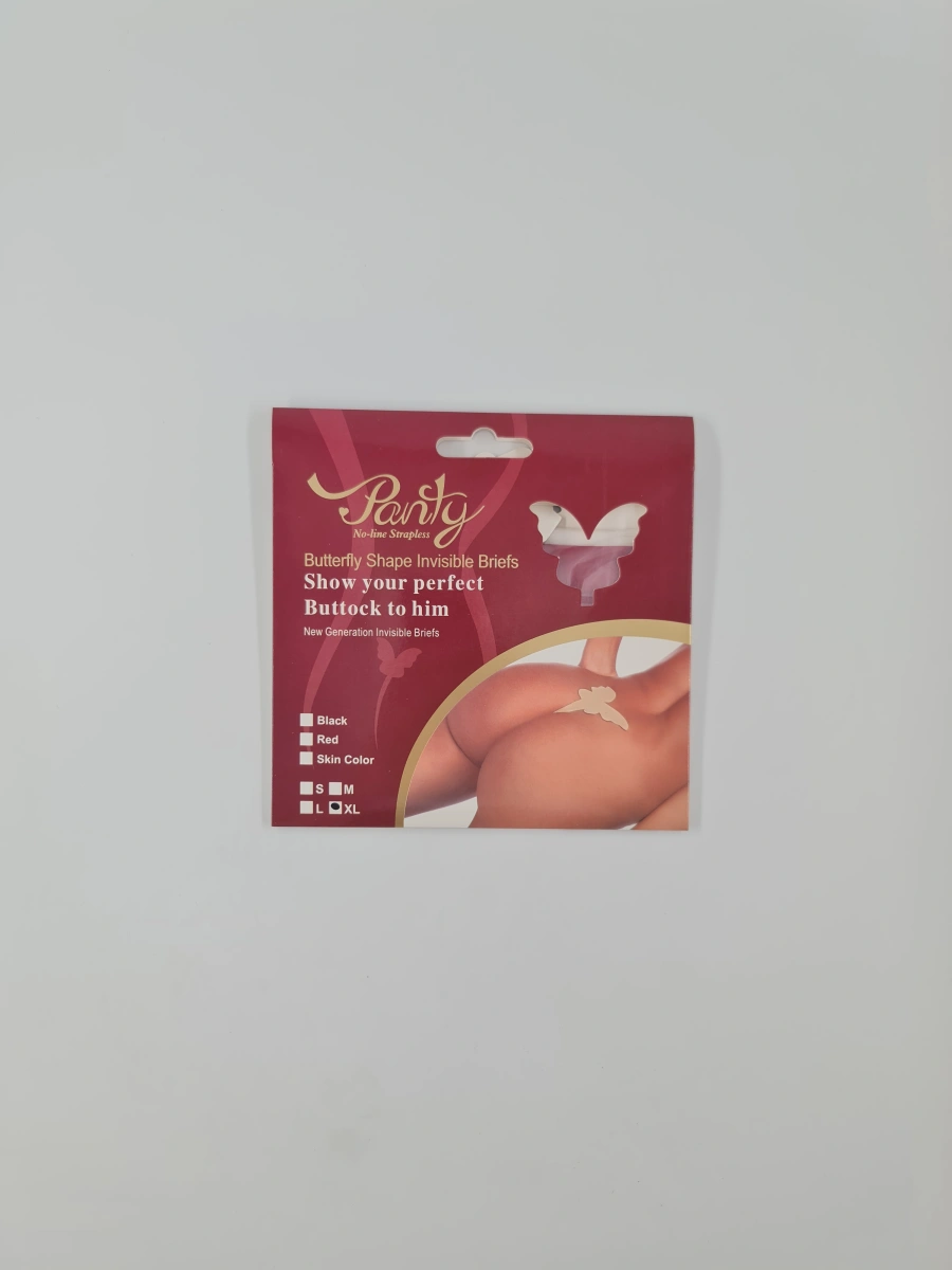 Bikini Adezivi fara Bretele, Forma Fluture, Rosu, XL, #4, Erotic24.ro