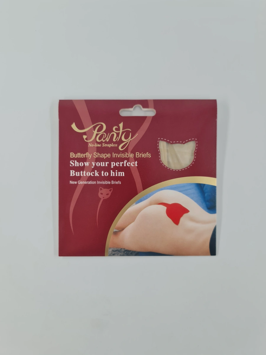 Bikini Adezivi fara Bretele, Forma Pisica, Bej, L, #3, Erotic24.ro