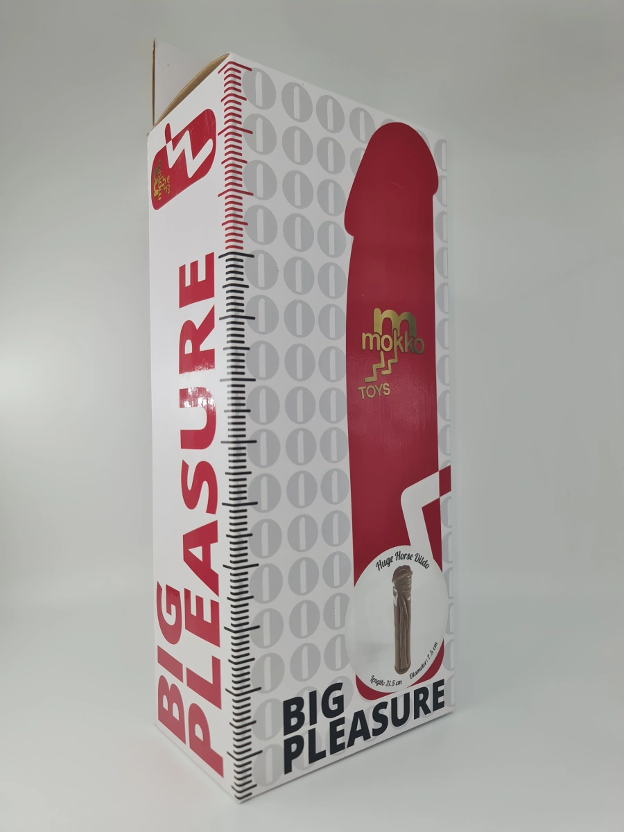 Dildo Great Stallion cu Ventuza, Pvc, Caramel, 31.5 cm, Mokko Toys, #2, Erotic24.ro