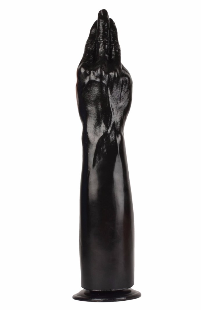 Dildo Fisting Naughty Hand, PVC, Negru, 38.5 cm, #2, Erotic24.ro