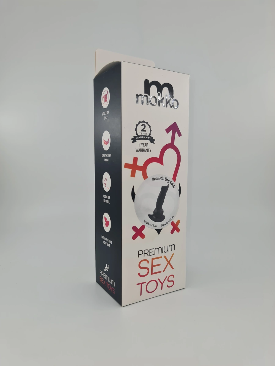 Dildo Doggy Style cu Ventuza, PVC, Negru, 17.5 cm, Mokko Toys, #2, Erotic24.ro