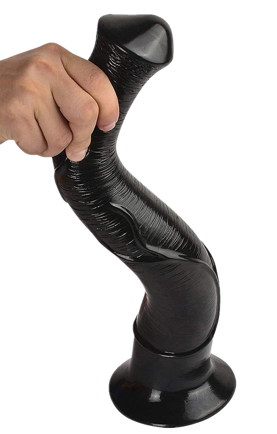 Dildo Horse, PVC, Negru, 42 cm , Nr. 2, Erotic24.ro