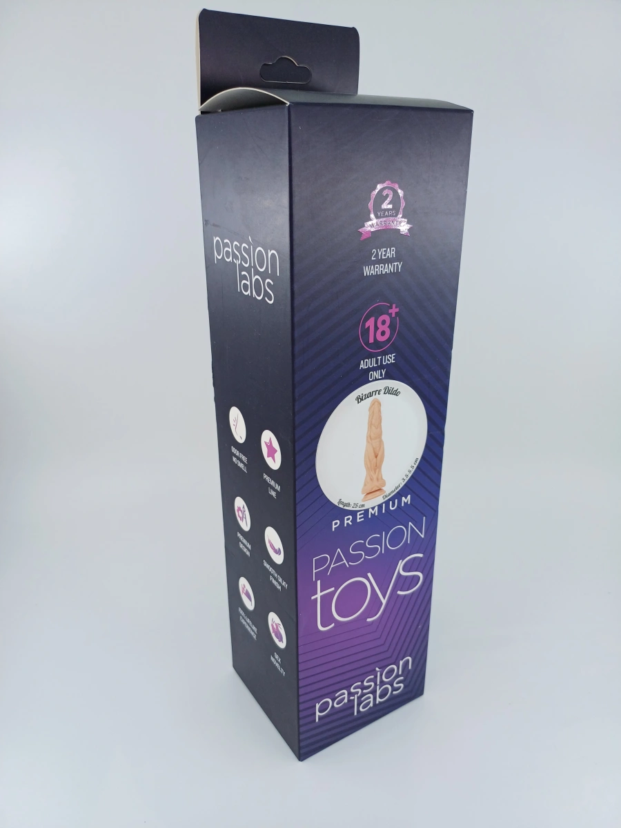 Dildo Greed cu Ventuza, PVC, Natural, 25 cm, Passion Labs, #3, Erotic24.ro