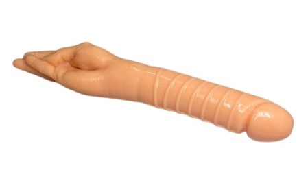 Dildo Fisting Dublu, PVC, Natural, 38 cm, Mokko Toys, #2, Erotic24.ro