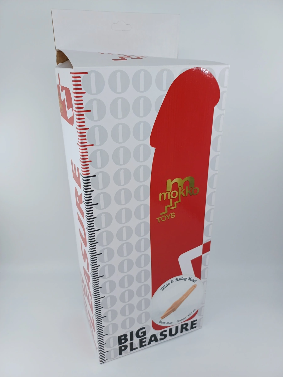 Dildo Fisting Dublu, PVC, Natural, 38 cm, Mokko Toys, #4, Erotic24.ro