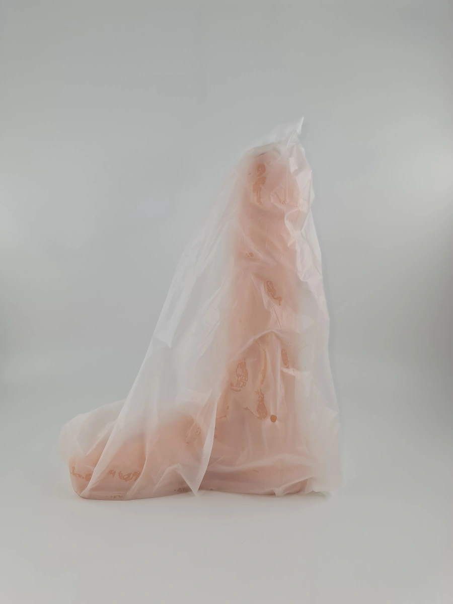 Dildo cu Vene Foot Fetish, PVC, Natural, 26 cm, #3, Erotic24.ro