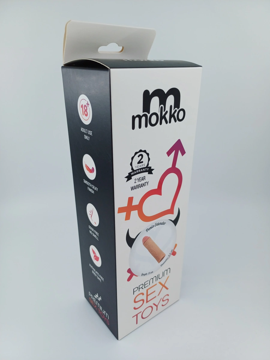 Prelungitor Penis Super Realist, TPE, Maro, 19 cm, Mokko Toys, Nr. 3, Erotic24.ro