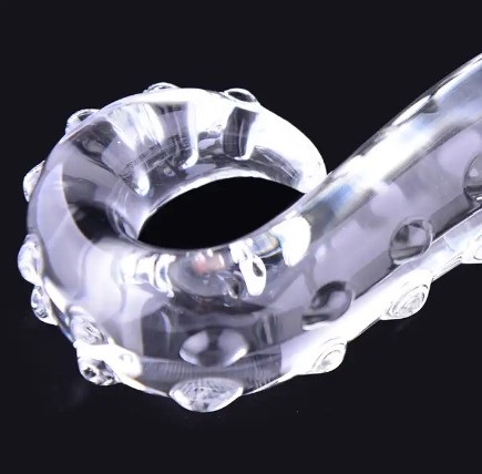 Dildo Tentacle, Sticla, Transparent, 20.5 cm, Passion Labs, #3, Erotic24.ro