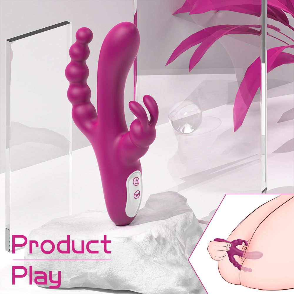 Vibrator Flirt, 9 Moduri Vibratii, Silicon, USB, Rosu, 21.6 cm, Passion Labs, #3, Erotic24.ro