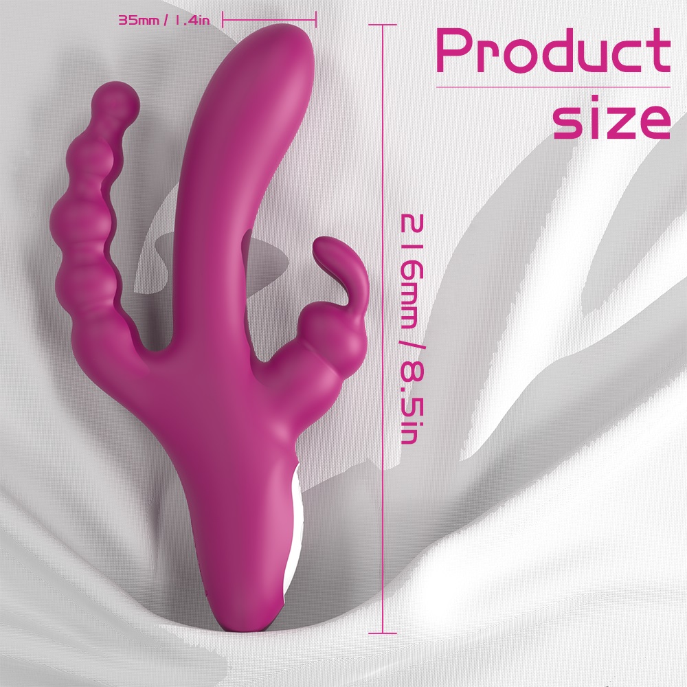 Vibrator Flirt, 9 Moduri Vibratii, Silicon, USB, Rosu, 21.6 cm, Passion Labs, #4, Erotic24.ro