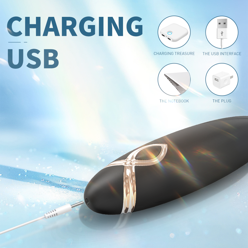 Stimulator Clint, 9 Moduri Vibratii, Silicon, USB, Negru, 11.2 cm, Passion Labs, #8, Erotic24.ro