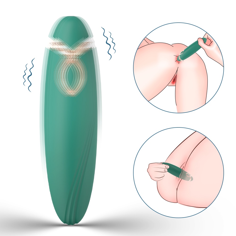 Stimulator Clint, 9 Moduri Vibratii, Silicon, USB, Verde, 11.2 cm, Passion Labs, Nr. 2, Erotic24.ro