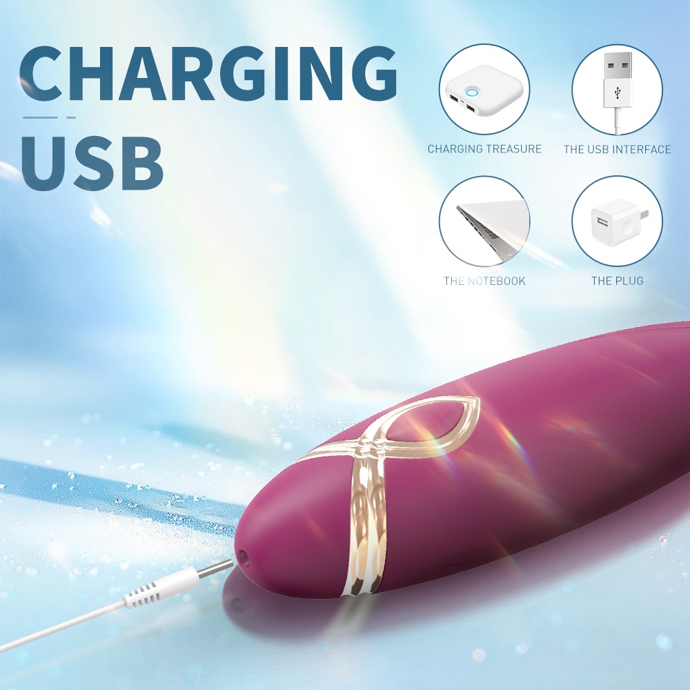 Stimulator Clint, 9 Moduri Vibratii, Silicon, USB, Rosu, 11.2 cm, Passion Labs, #5, Erotic24.ro