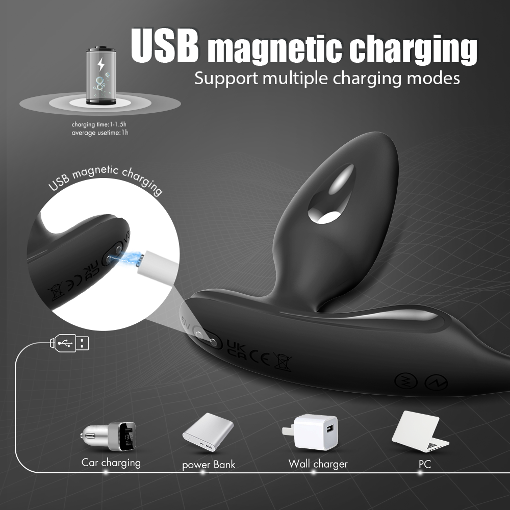 Stimulator Dustin, 9 Moduri Vibratii, 3 Moduri Electrostimulare, Silicon, Negru, 12.6 cm, Guilty Toys, #3, Erotic24.ro