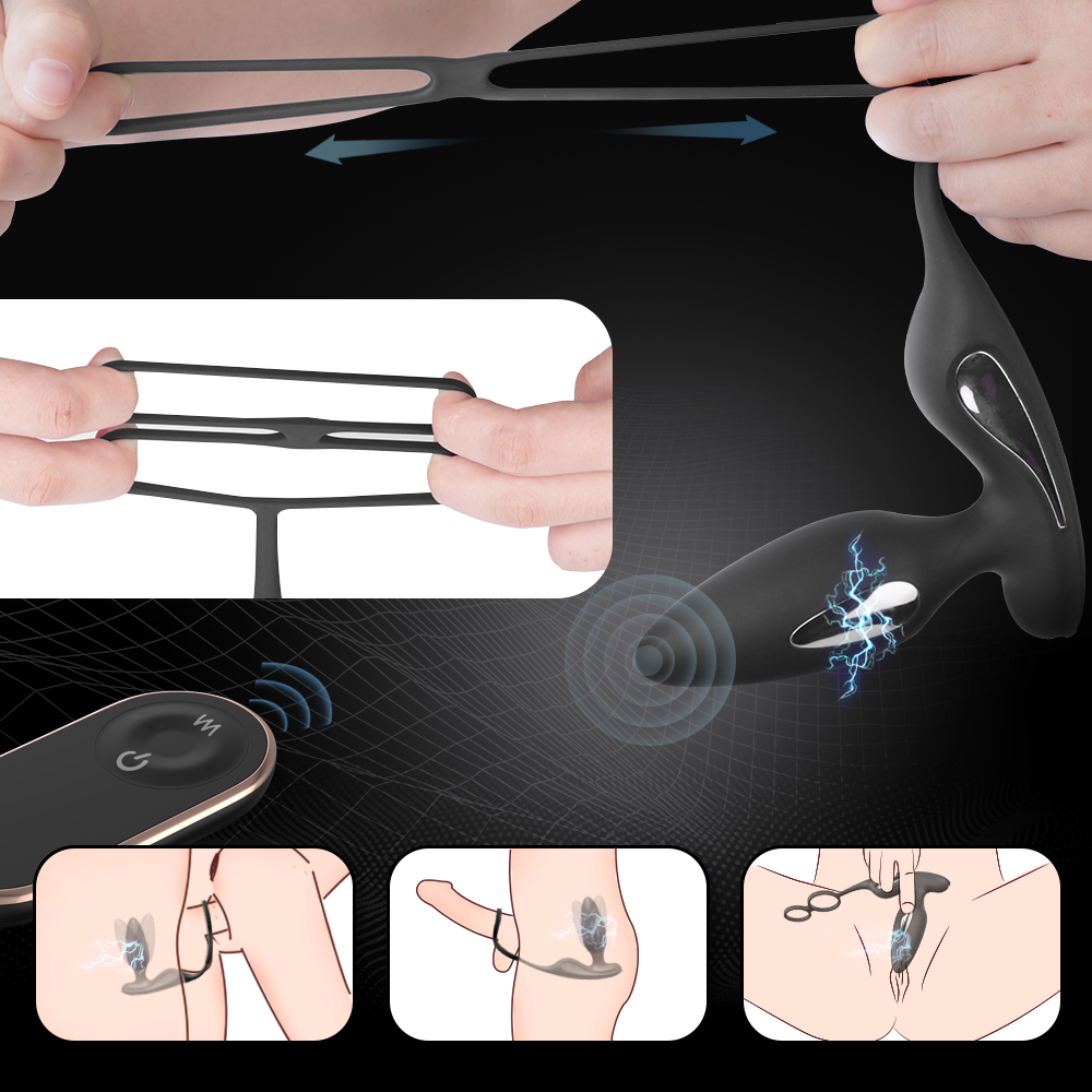 Stimulator Dustin, 9 Moduri Vibratii, 3 Moduri Electrostimulare, Silicon, Negru, 12.6 cm, Guilty Toys, #4, Erotic24.ro