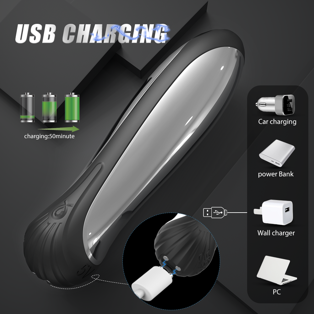 Stimulator Electrify, 9 Moduri Vibratii, 3 Moduri Electrostimulare, Silicon, USB, Negru, 10 cm, Passion Labs, #5, Erotic24.ro