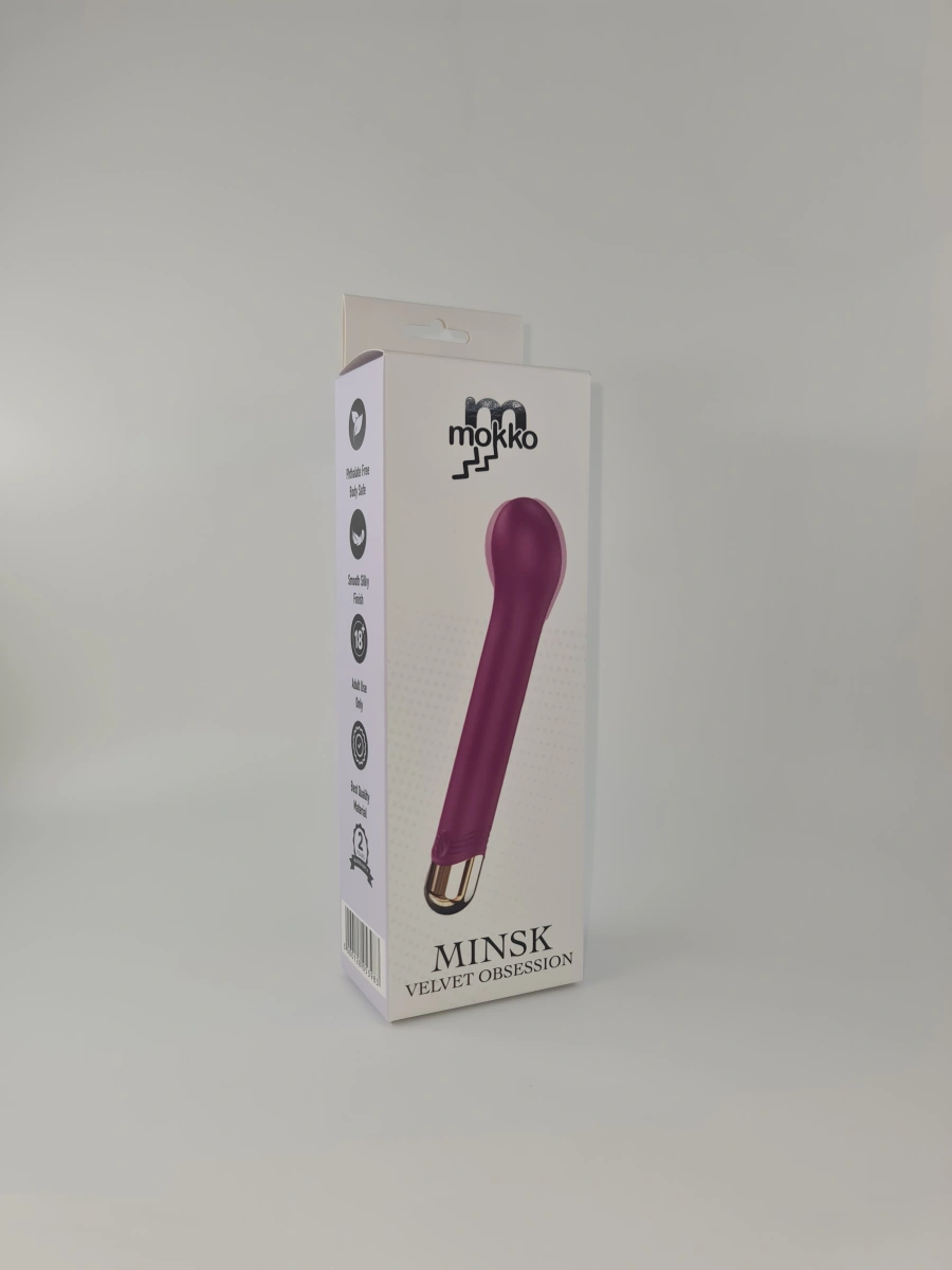 Vibrator Punctul G Minsk, 9 Moduri Vibratii, Silicon, USB, Rosu, 17.7 cm, Mokko Toys, #9, Erotic24.ro