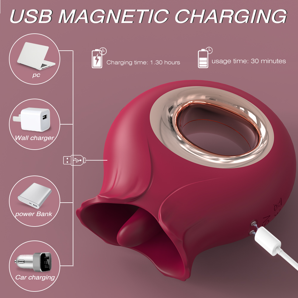 Vibrator Desire, 9 Moduri Stimulatoare, Silicon, USB, Rosu, Mokko Toys, #4, Erotic24.ro