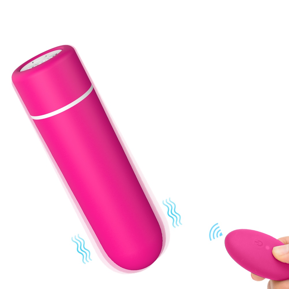 Glont Vibrator Minny, Remote Control, 9 Moduri Vibratii, ABS, Roz, 6.9 cm, Passion Labs, Nr. 1, Erotic24.ro