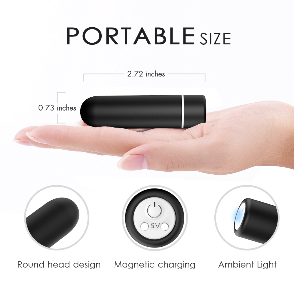 Glont Vibrator Minny, Remote Control, 9 Moduri Vibratii, ABS, Negru, 6.9 cm, Passion Labs, Nr. 8, Erotic24.ro