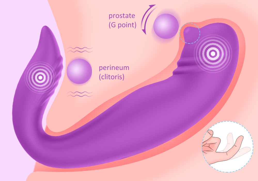 Stimulator Super Roll 9 Moduri Vibratii si Sliding, Silicon, USB, Mov, 12.5 cm, Guilty Toys, #4, Erotic24.ro