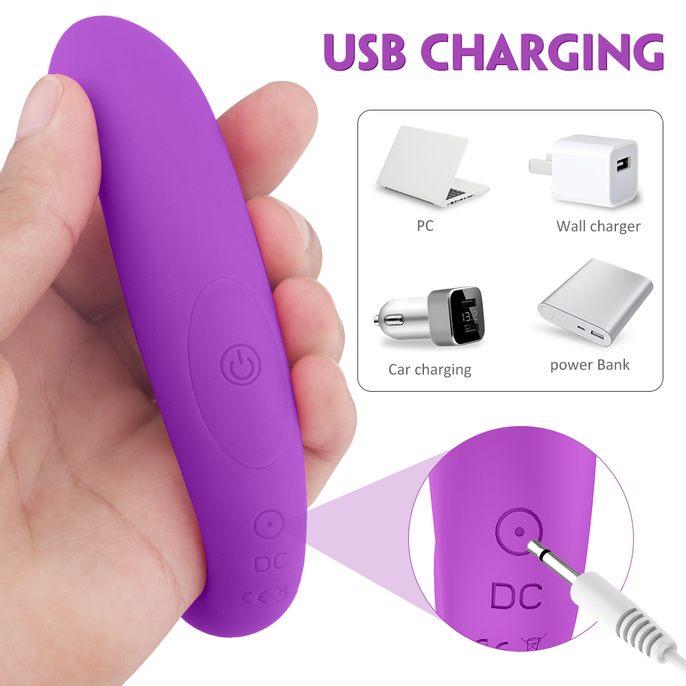 Stimulator Super Roll 9 Moduri Vibratii si Sliding, Silicon, USB, Mov, 12.5 cm, Guilty Toys, #6, Erotic24.ro