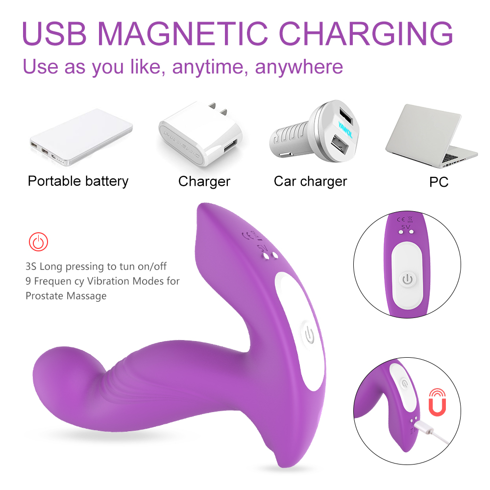 Stimulator Maxim, 9 Moduri Vibratii si Rotatii, Silicon, USB, Mov, 12.7 cm, Guilty Toys, #5, Erotic24.ro