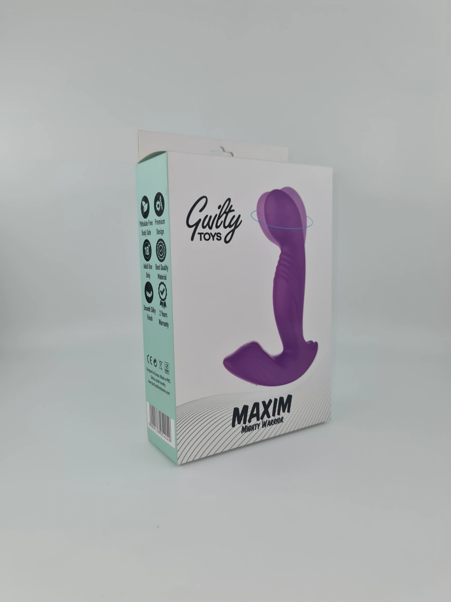Stimulator Maxim, 9 Moduri Vibratii si Rotatii, Silicon, USB, Mov, 12.7 cm, Guilty Toys, #10, Erotic24.ro