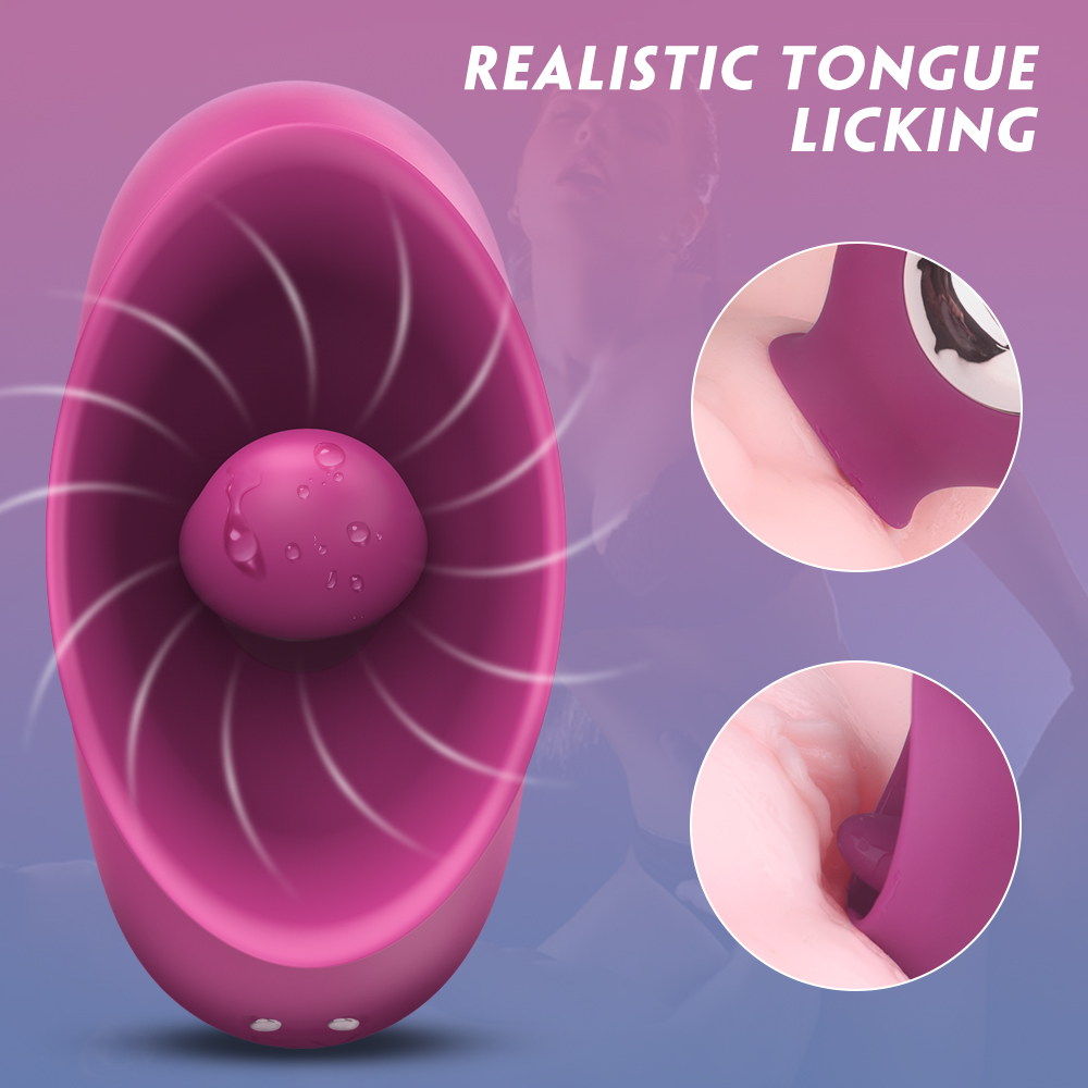 Stimulator Clitoris Noor, 9 Moduri Vibratii+9 Moduri Licking, Silicon, USB, Rosu, Nr. 5, Erotic24.ro