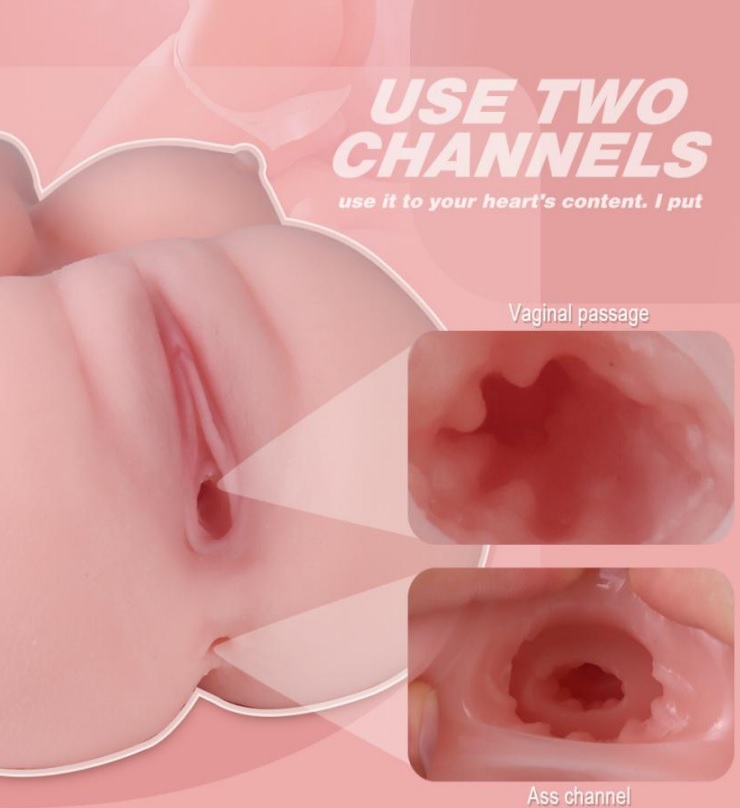 Masturbator Mini Body Kimmi, Vagin&Anus, Life-Like Skin, Natural, 2.05 kg, Mokko Toys, #2, Erotic24.ro