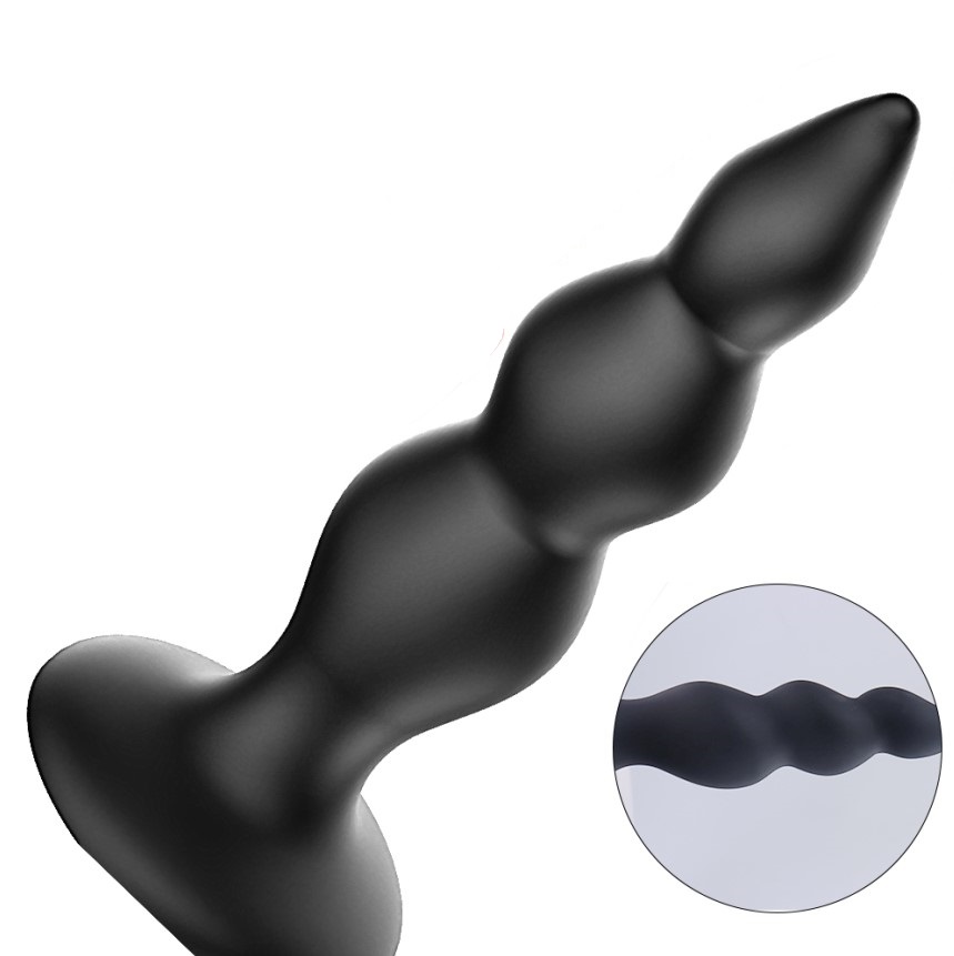 Dop Anal Cezar cu Ventuza, Silicon, Negru, 14.7 cm, Guilty Toys, #1, Erotic24.ro