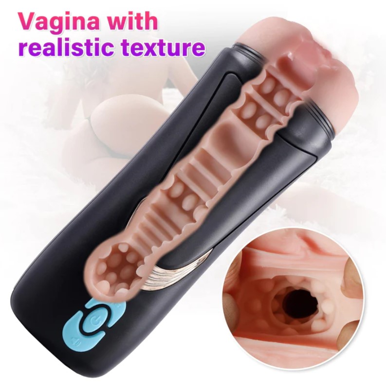 Masturbator Doxie, 10 Moduri Vibratii, TPE, USB, Natural, 23 cm, Guilty Toys, #6, Erotic24.ro