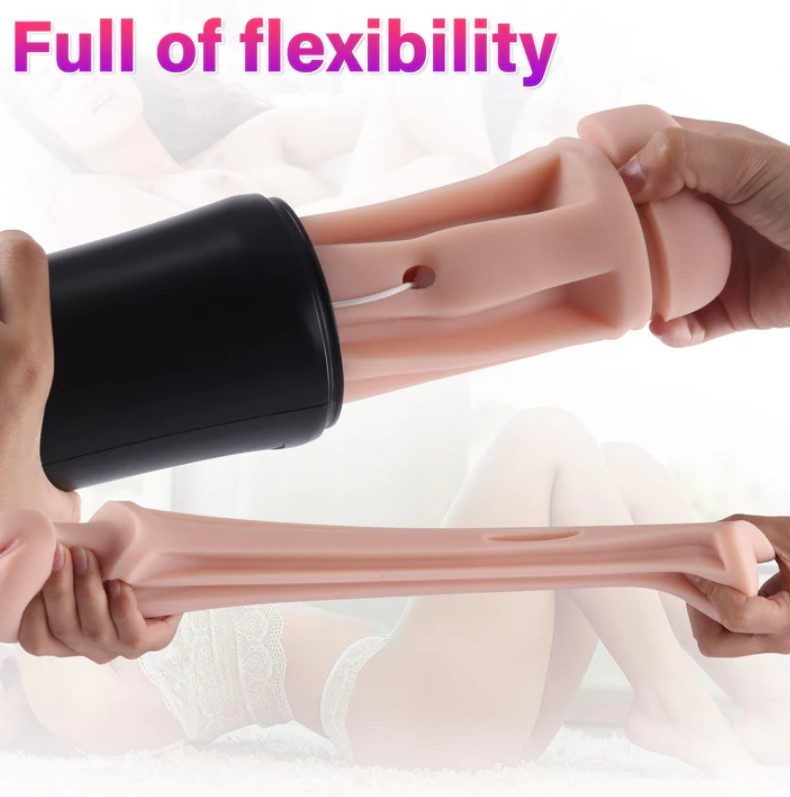 Masturbator Doxie, 10 Moduri Vibratii, TPE, USB, Natural, 23 cm, Guilty Toys, #7, Erotic24.ro