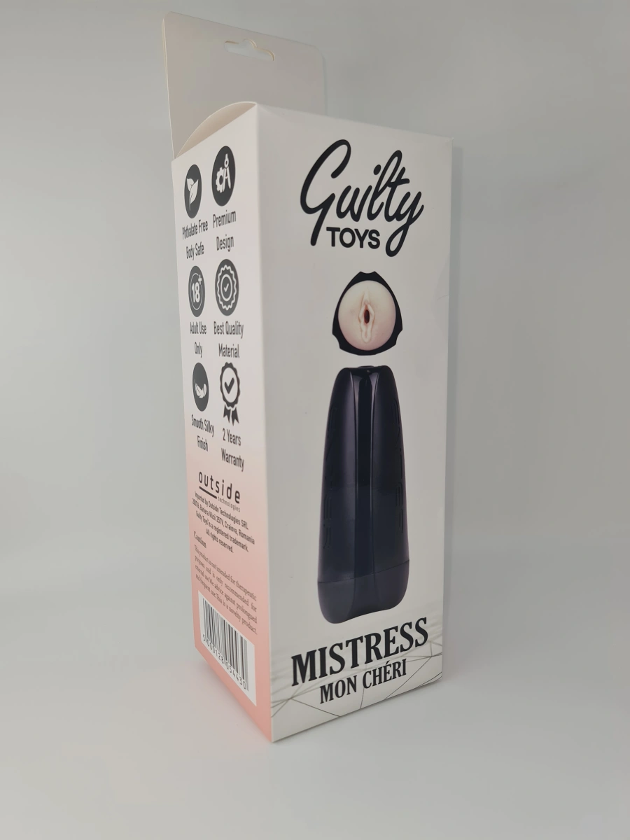 Masturbator Mistress, 12 Moduri Vibratii, TPE, USB, Natural, 20.8 cm, Guilty Toys, #5, Erotic24.ro