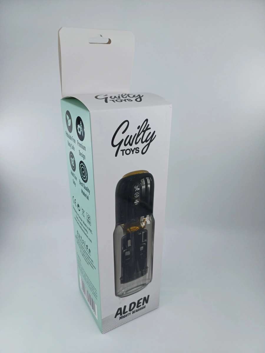 Masturbator Alden, 8 Moduri Rotatii, 3 Moduri Suctiune, TPE, USB, Transparent, 28 cm, Guilty Toys, Nr. 3, Erotic24.ro