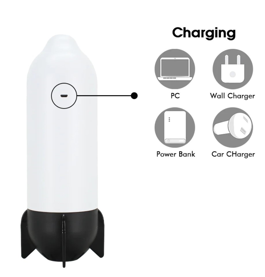 Masturbator Rocket, 7 Moduri Vibratii, 7 Moduri de Contractie, Silicon,USB, Roz, 26.3 cm, Guilty Toys, #4, Erotic24.ro