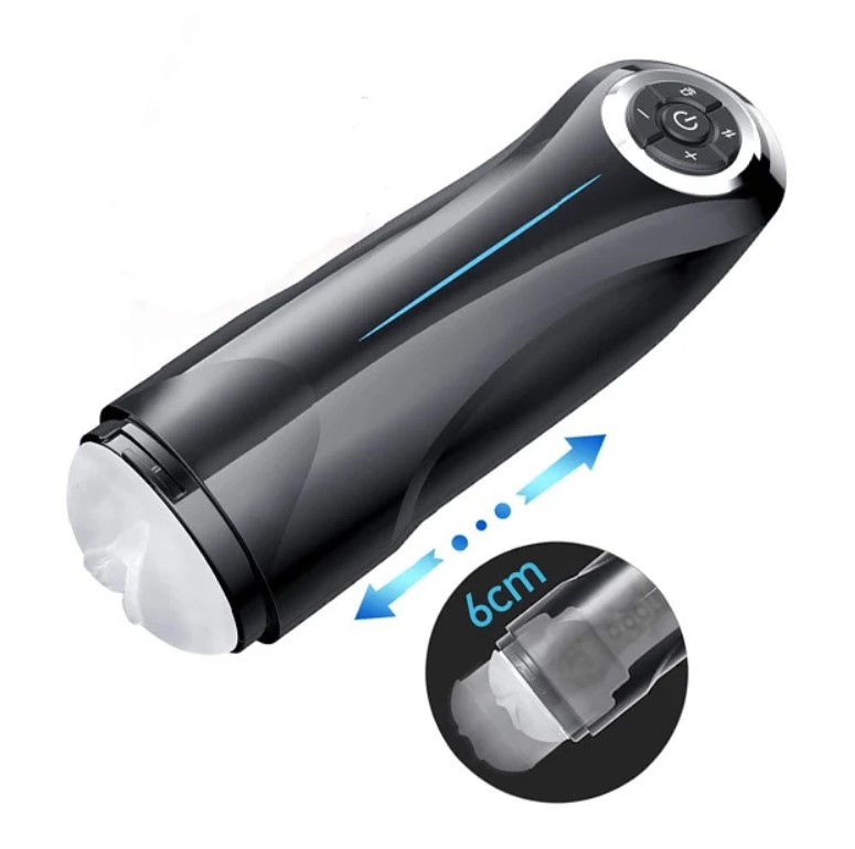 Masturbator Marco, 5 Moduri Thrusting, 3 Viteze, TPE, USB, Transparent, 28.5 cm, Guilty Toys, Nr. 2, Erotic24.ro