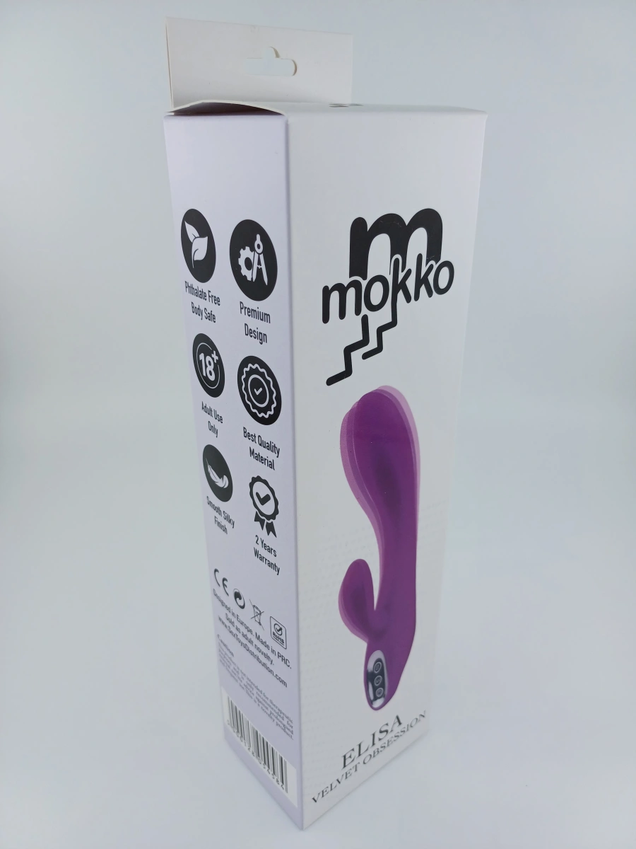 Vibrator Elisa, 10 Moduri Vibratii, Silicon, USB, Mov, 20.8 cm, Mokko Toys, #2, Erotic24.ro
