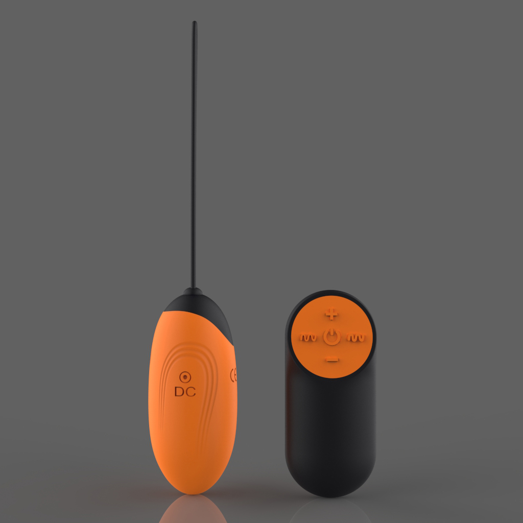 Ou Vibrator Venus, 7 Moduri Vibratii, 4 Intensitati, Silicon, USB, Remote Control, Portocaliu/Negru, Guilty Toys, Cosmic Love, #5, Erotic24.ro