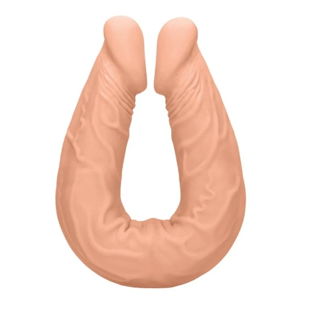 Dildo Dublu Realist Keon, PVC, Natural, 40.5 cm