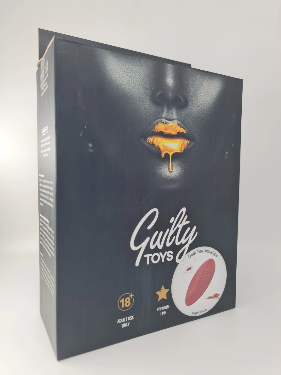 Stimulator Erotic Pad, 9 Moduri Vibratii, Silicon, USB, Rosu, Guilty Toys, #9, Erotic24.ro