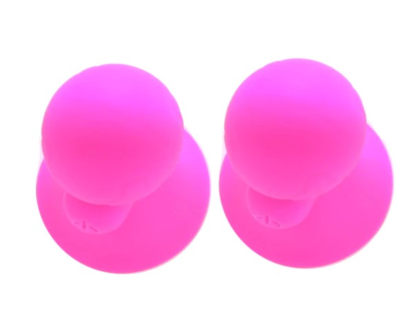 2 Ventuze cu Vibratii Thrill Me!, Silicon, Roz, Guilty Toys, Nr. 3, Erotic24.ro