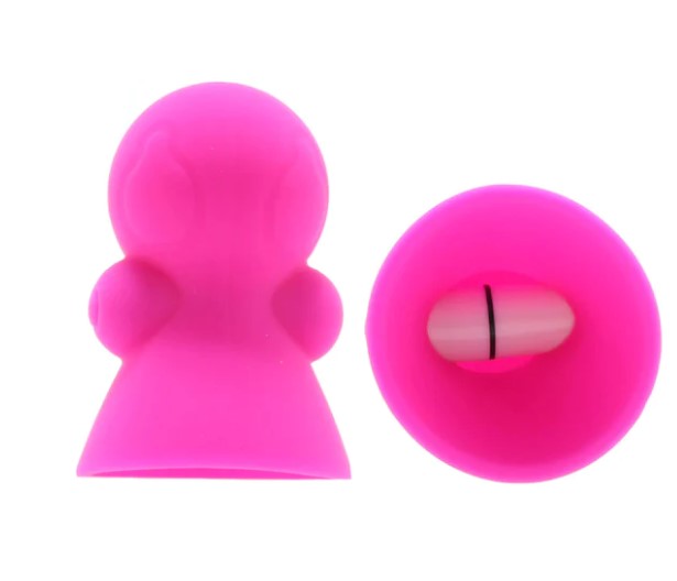 2 Ventuze cu Vibratii Thrill Me!, Silicon, Roz, Guilty Toys, Nr. 2, Erotic24.ro