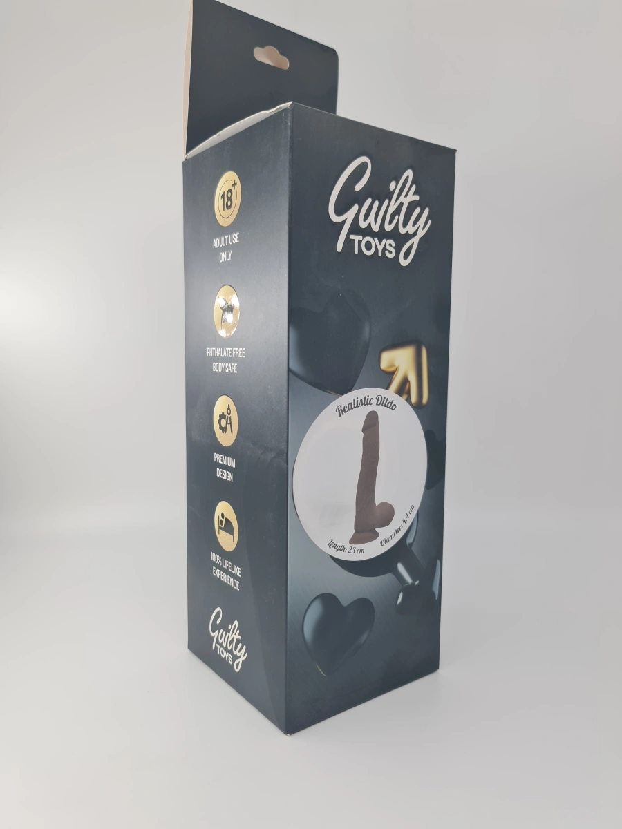 Dildo Will Sliding&Bendable, TPE Strat Dublu, Maro, 23 cm, Guilty Toys, #2, Erotic24.ro